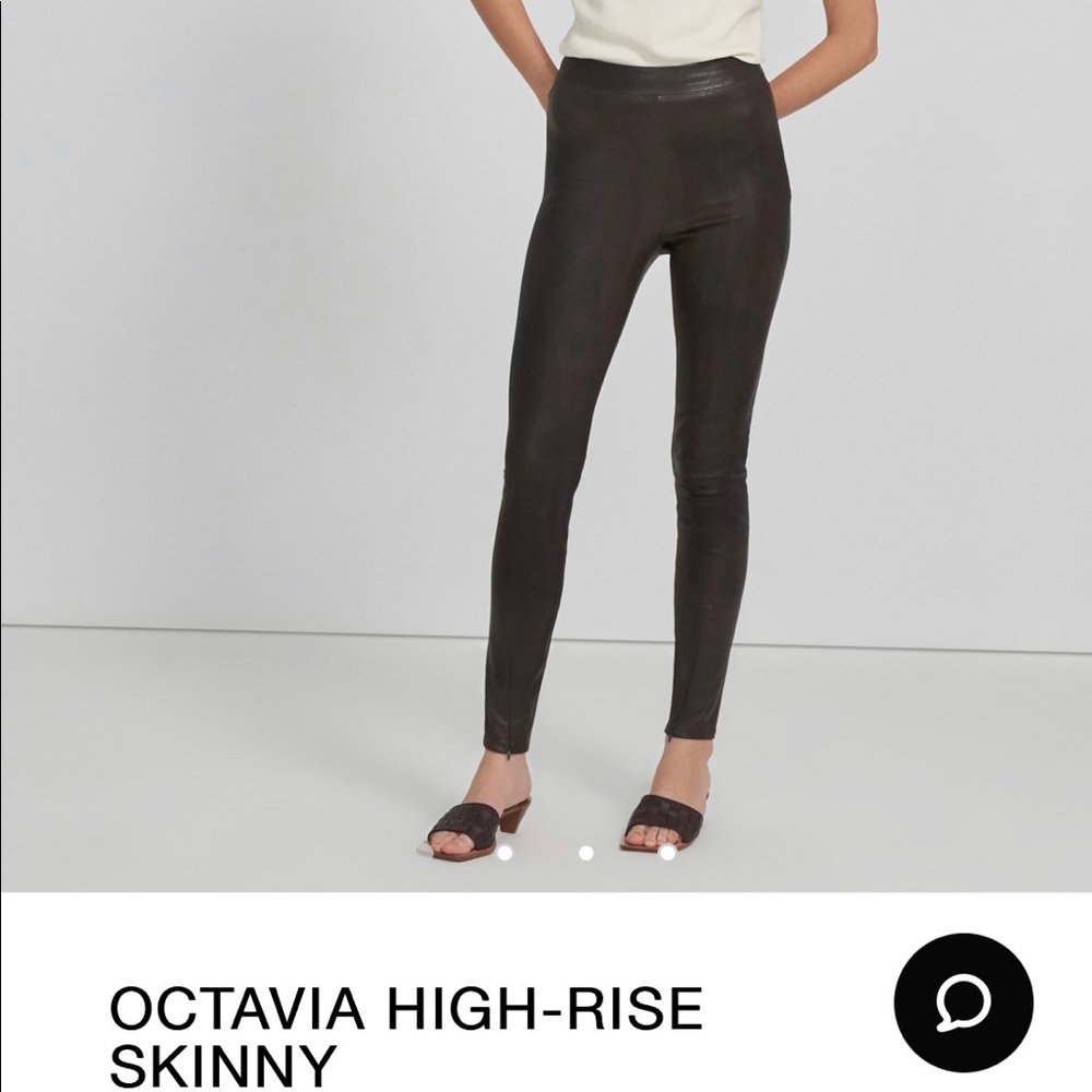 J Brand Leather Octavia High-Rise Skinny SMALL